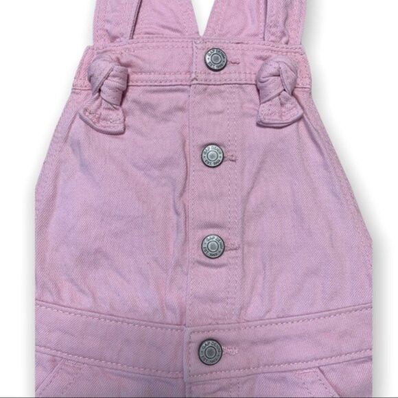 GAP Toddler Girl Soft Pink Short Overalls Size 3 Toddler - Picture 3 of 7